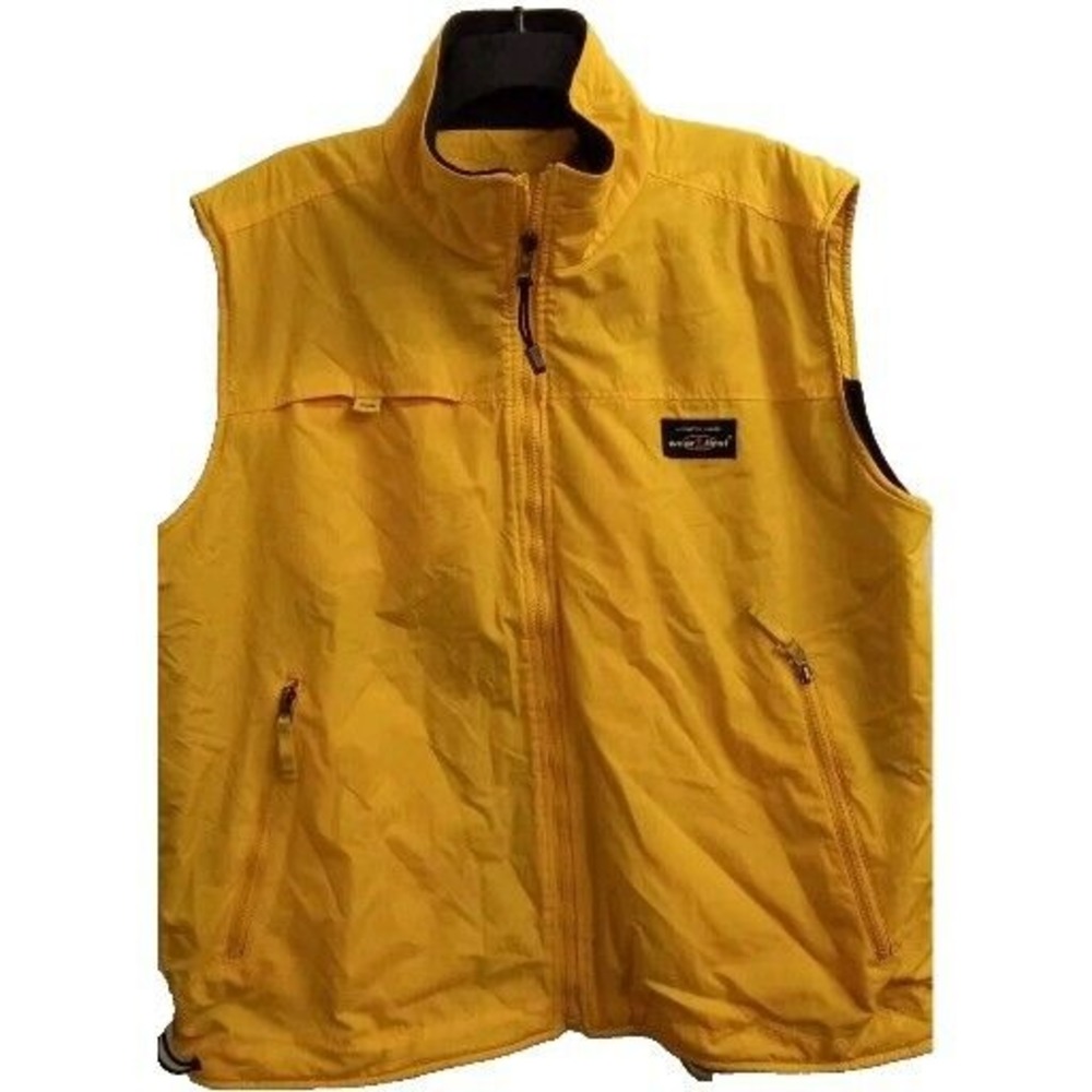 Everlast Puffer Vest Full Zip Sleeveless Pockets‎ Outdoor Yellow Size L